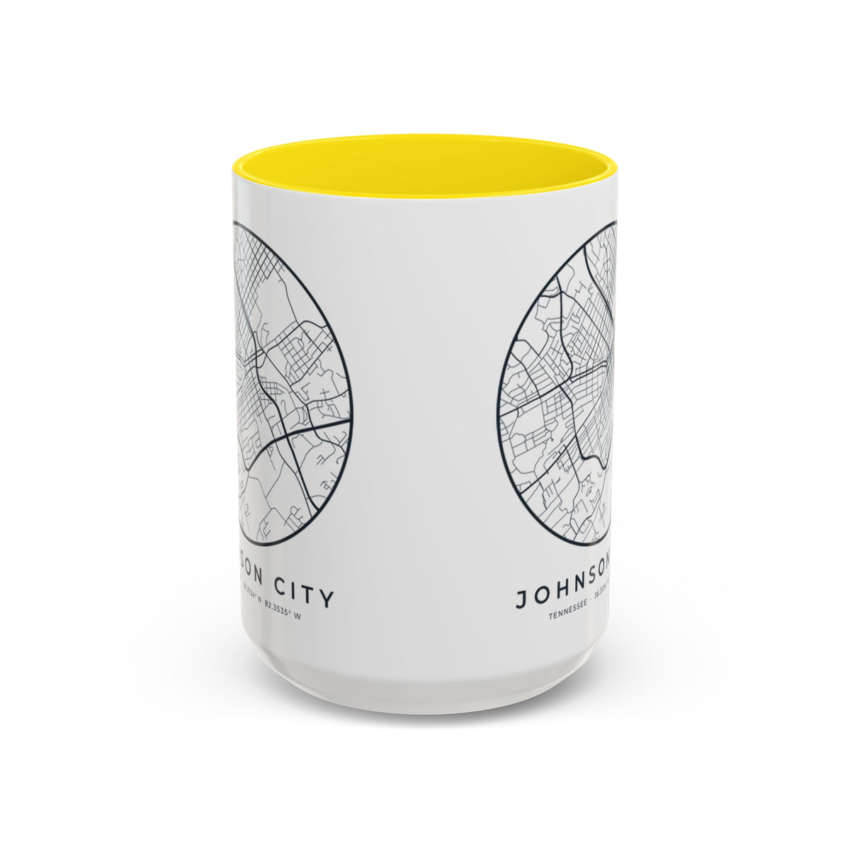 Johnson City Street Map Accent Mug