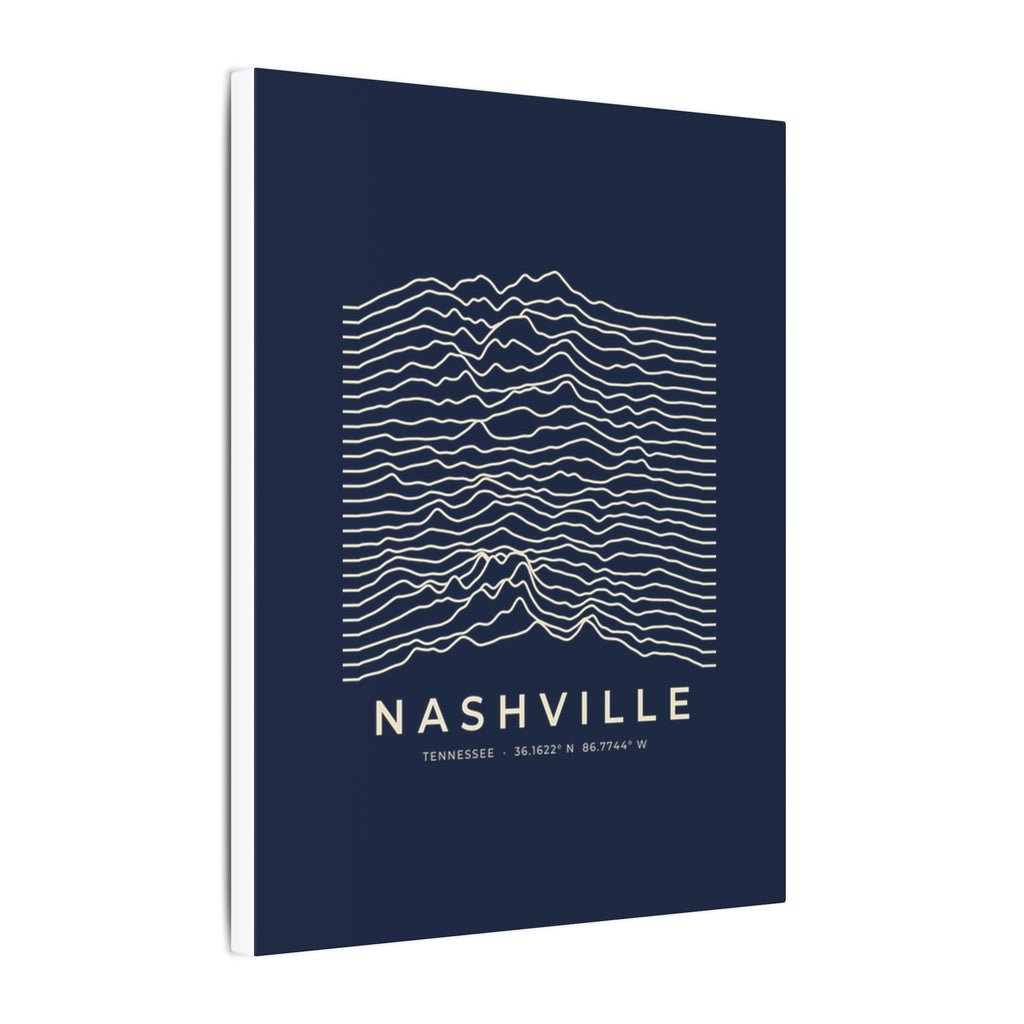 Nashville Ridgeline Canvas Print (Navy)