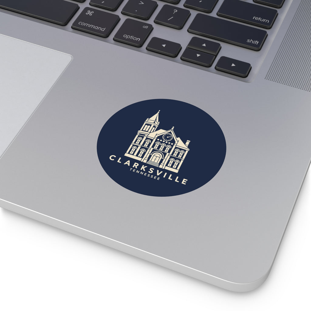 Clarksville Customs House Sticker (Navy)