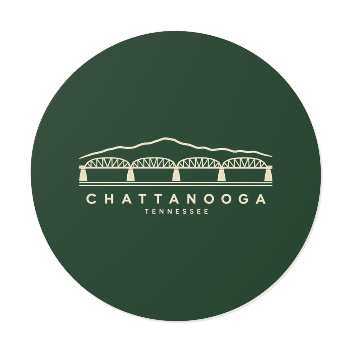 Chattanooga Walnut Street Bridge Sticker (Forest Green)