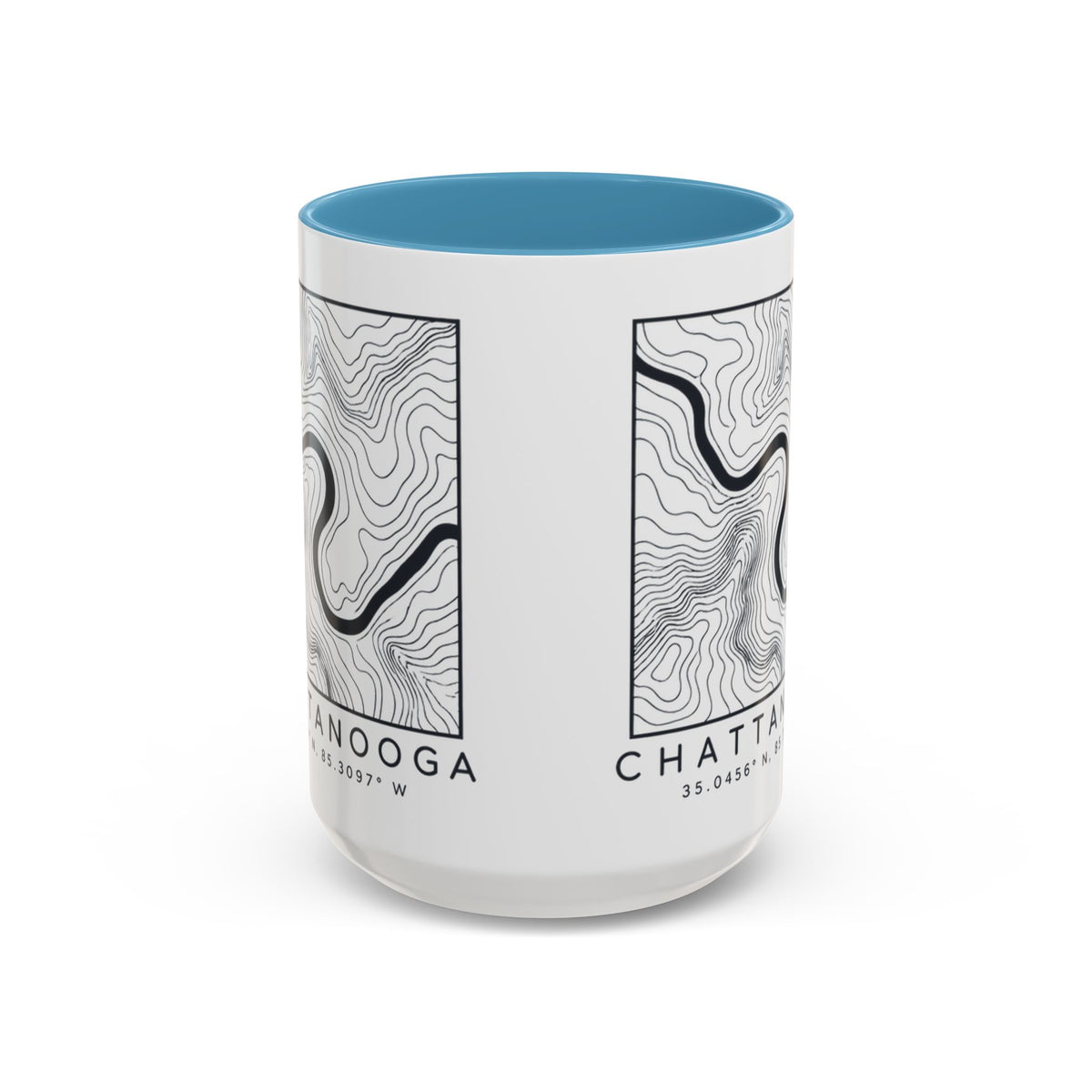 Chattanooga Topo Map Accent Mug