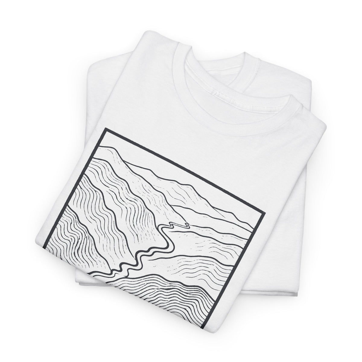 Johnson City Topo Map T-Shirt