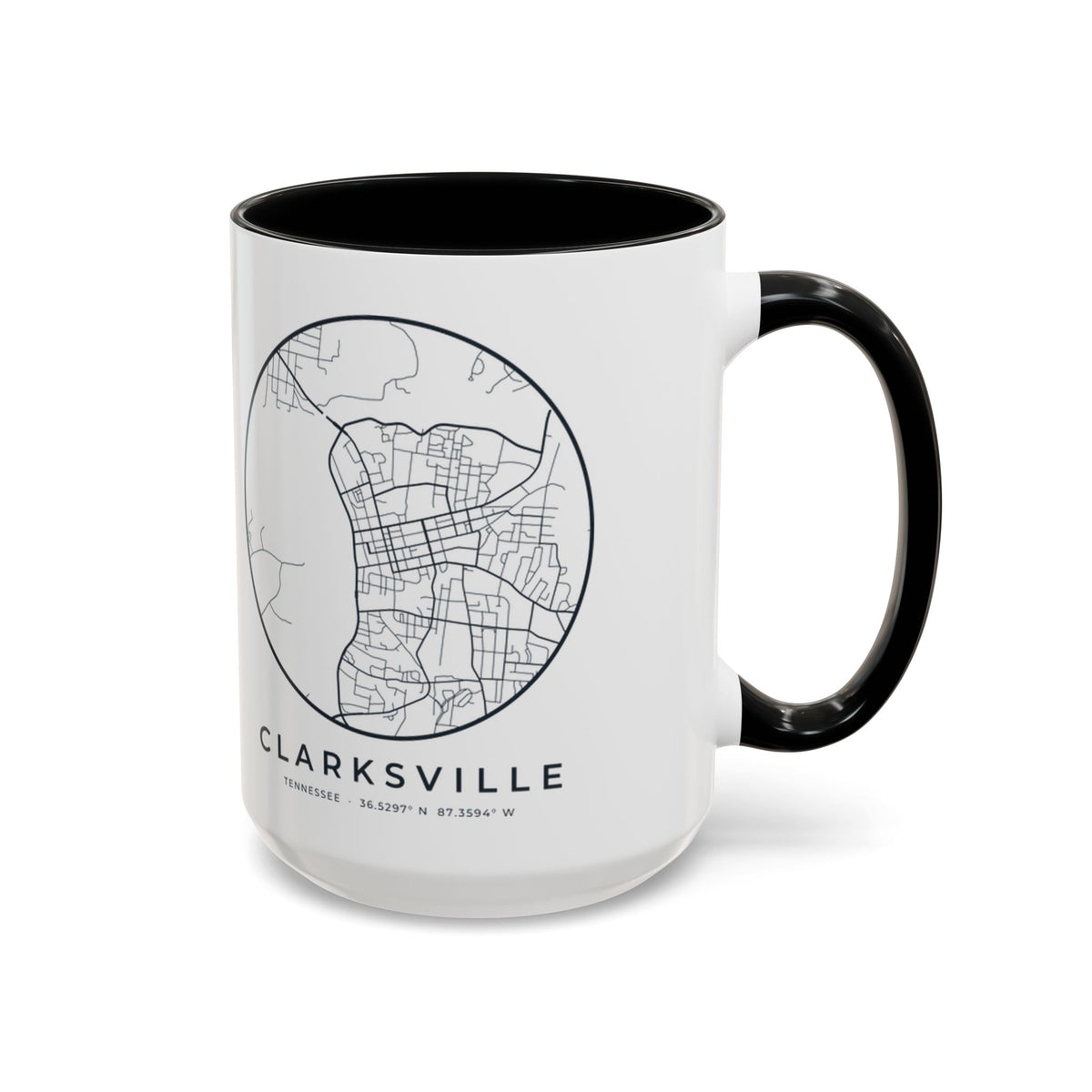 Clarksville Street Map Accent Mug