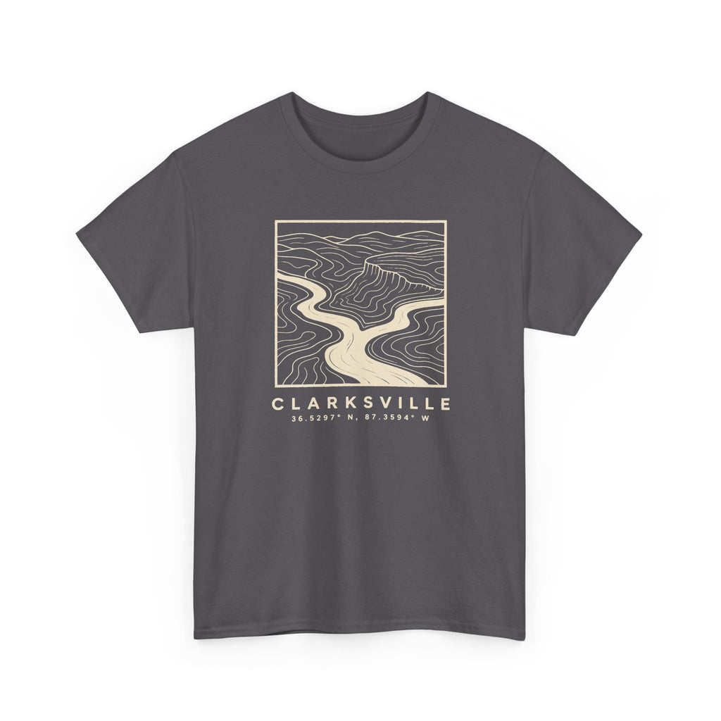 Clarksville Topo Map T-Shirt