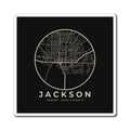 Jackson Street Map Magnet (Black)