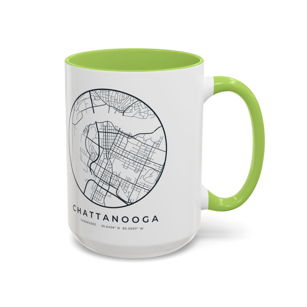 Chattanooga Street Map Accent Mug