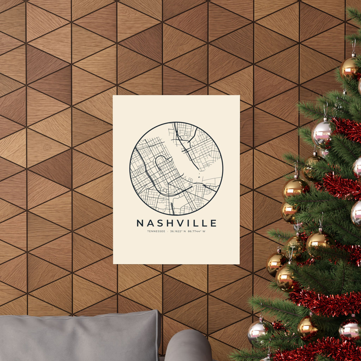 Nashville Street Map Poster