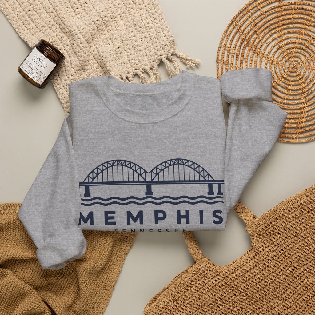 Memphis Hernando de Soto Bridge Crewneck Sweatshirt
