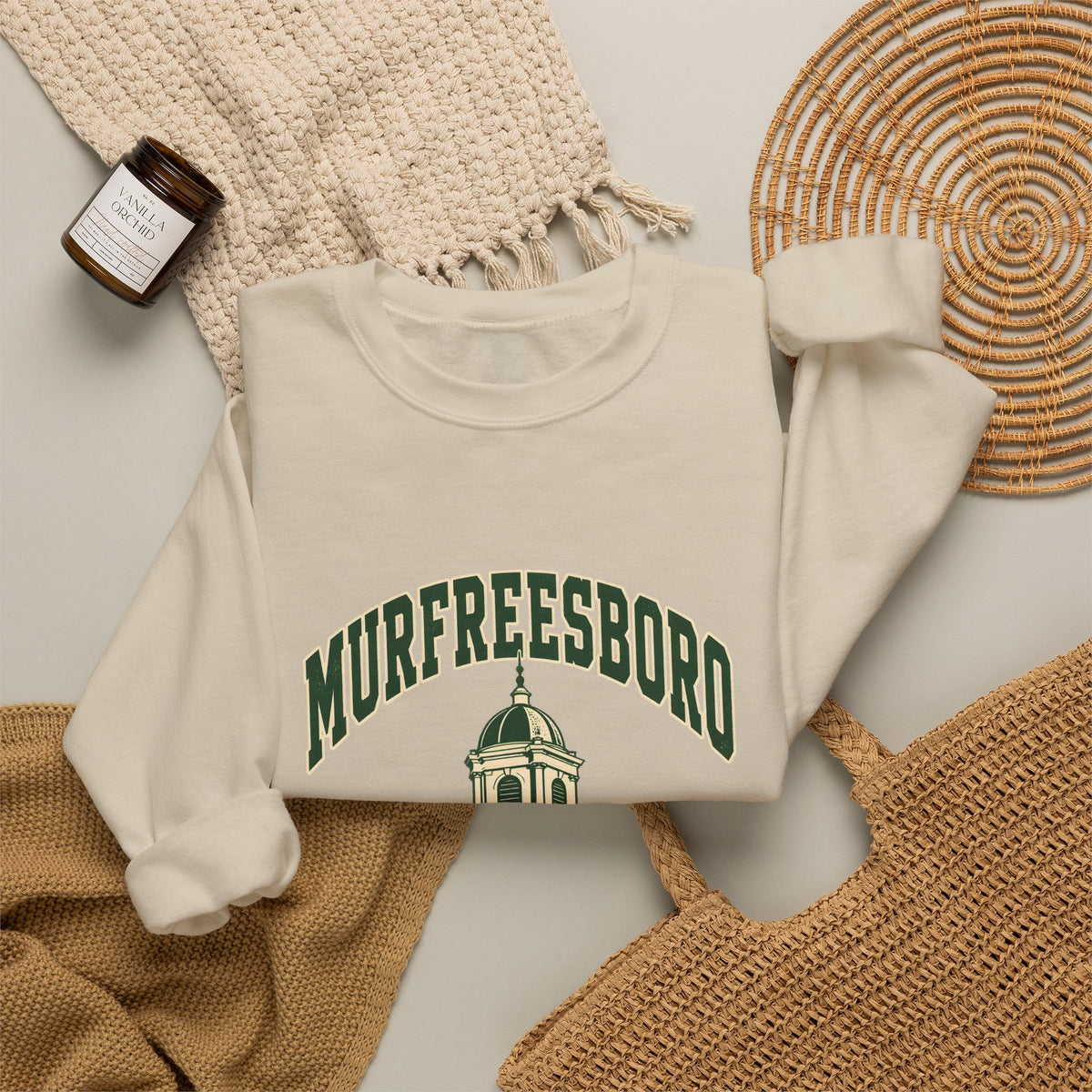 Murfreesboro Vintage Varsity Crewneck Sweatshirt