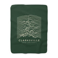 Clarksville Ridgeline Sherpa Blanket (Forest Green)
