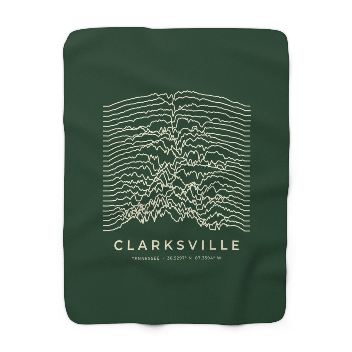 Clarksville Ridgeline Sherpa Blanket (Forest Green)