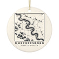 Murfreesboro Topo Map Ornament