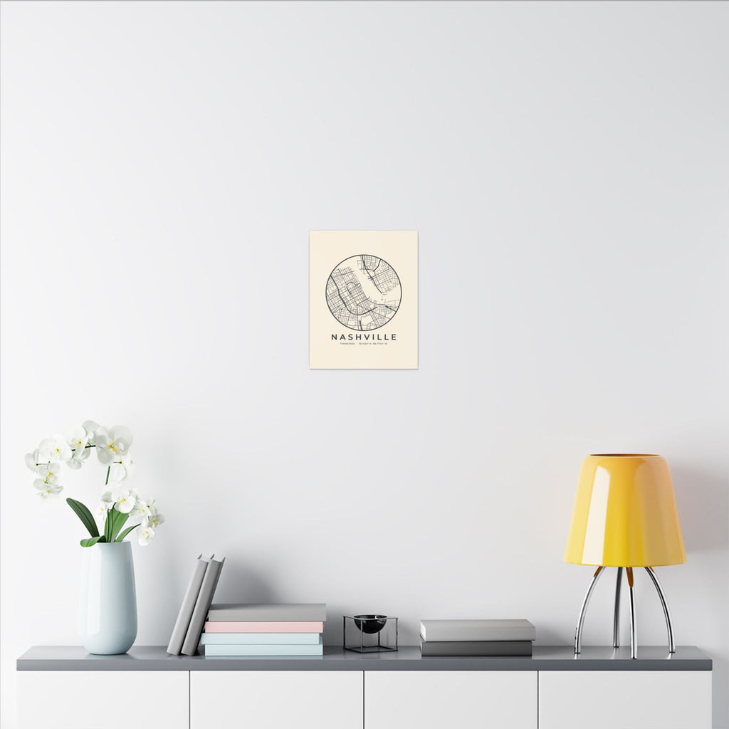 Nashville Street Map Canvas Print