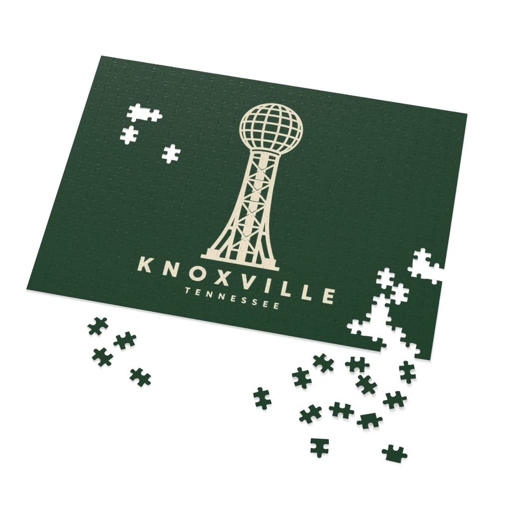 Knoxville Sunsphere Puzzle (Forest Green)