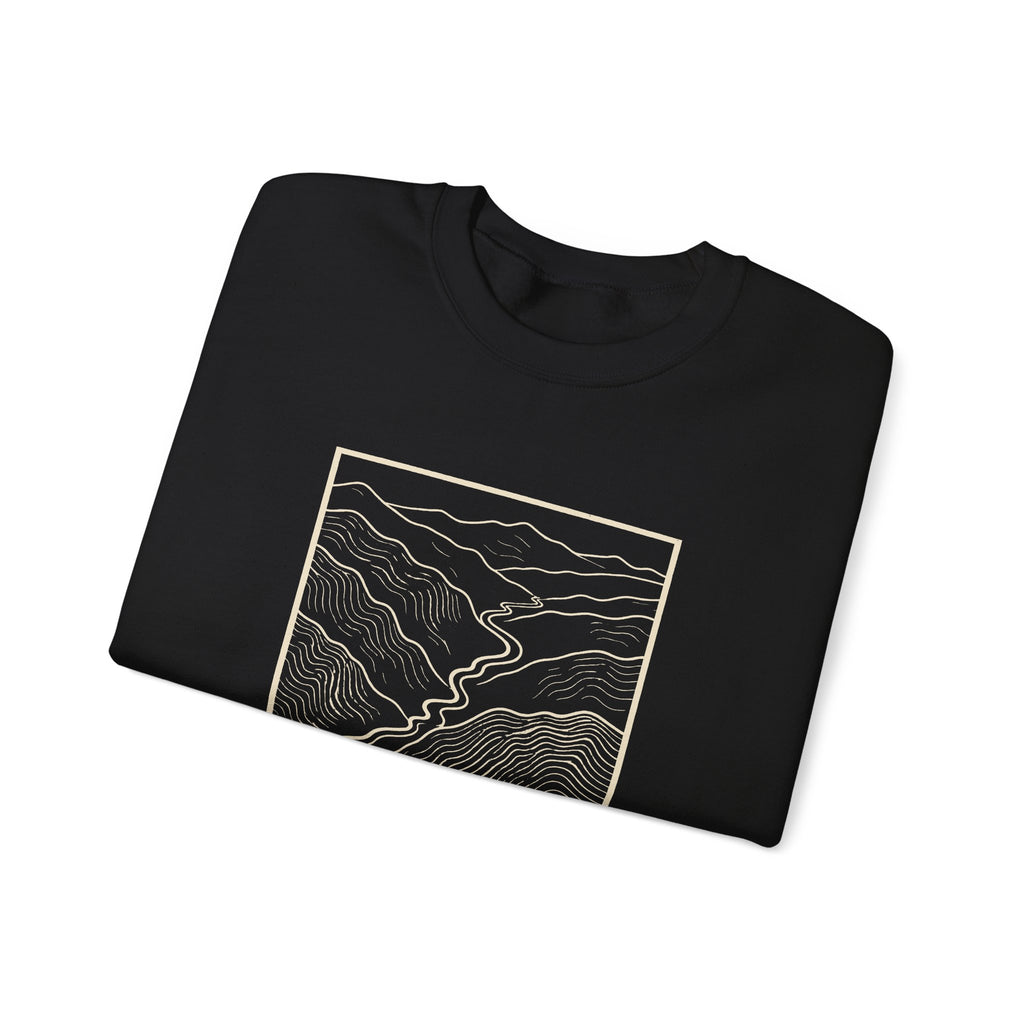 Johnson City Topo Map Crewneck Sweatshirt