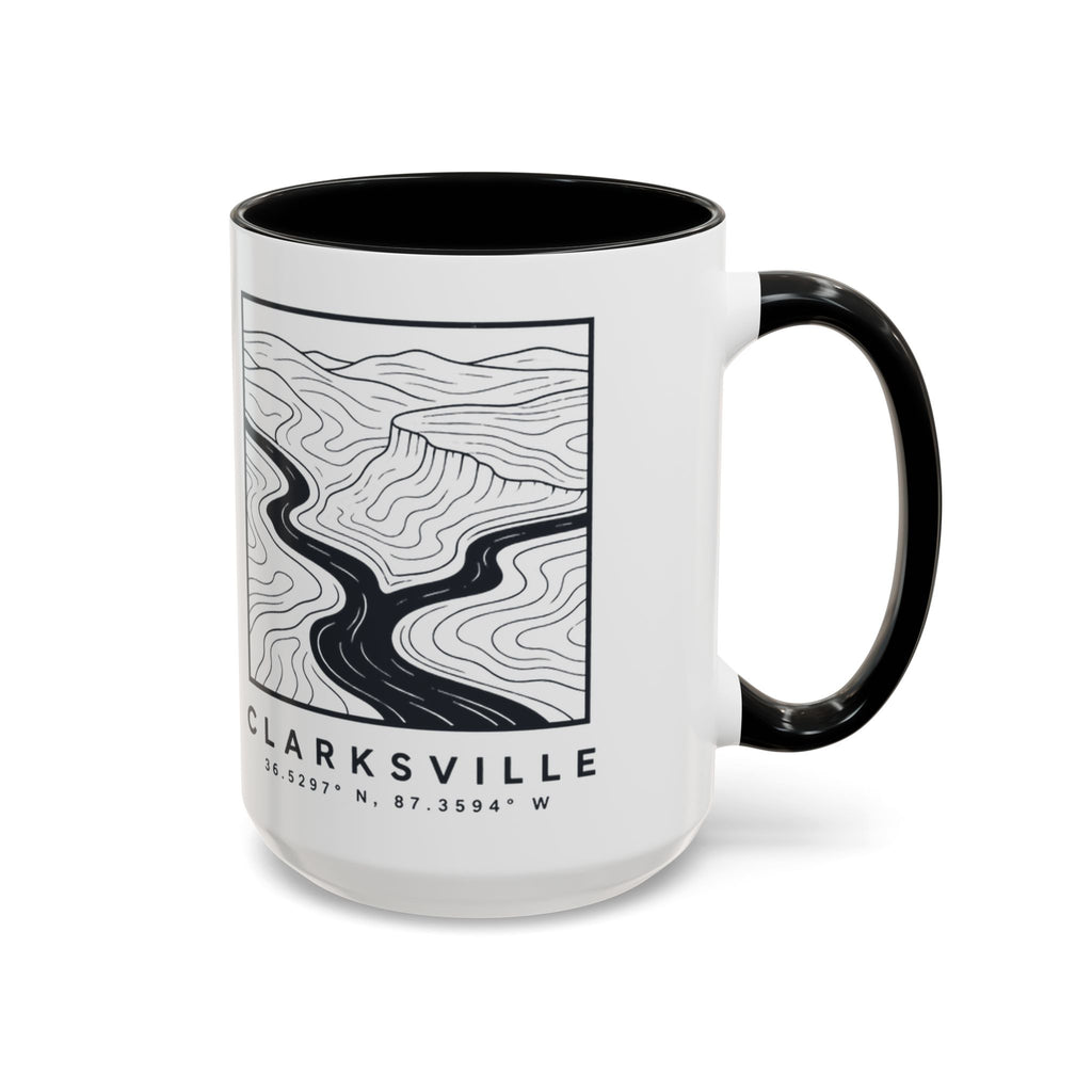 Clarksville Topo Map Accent Mug