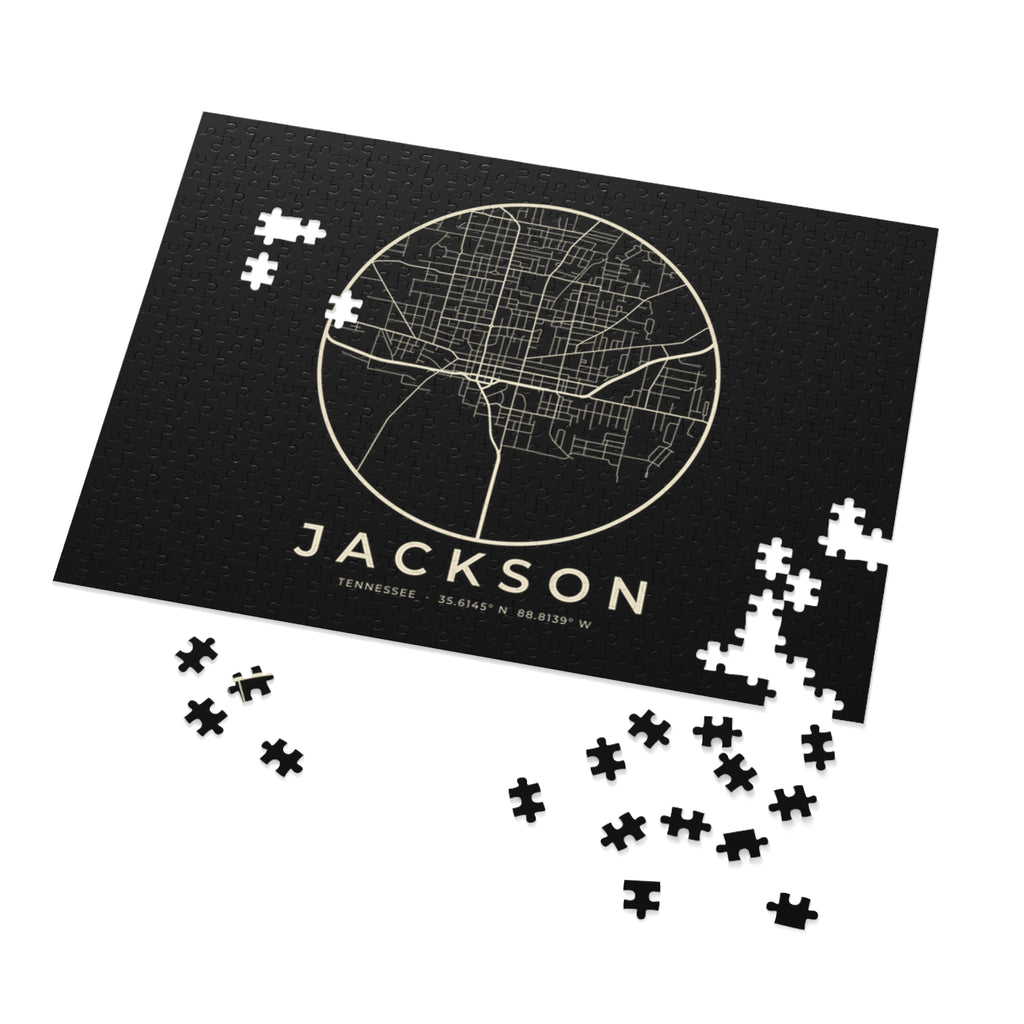 Jackson Street Map Puzzle (Black)
