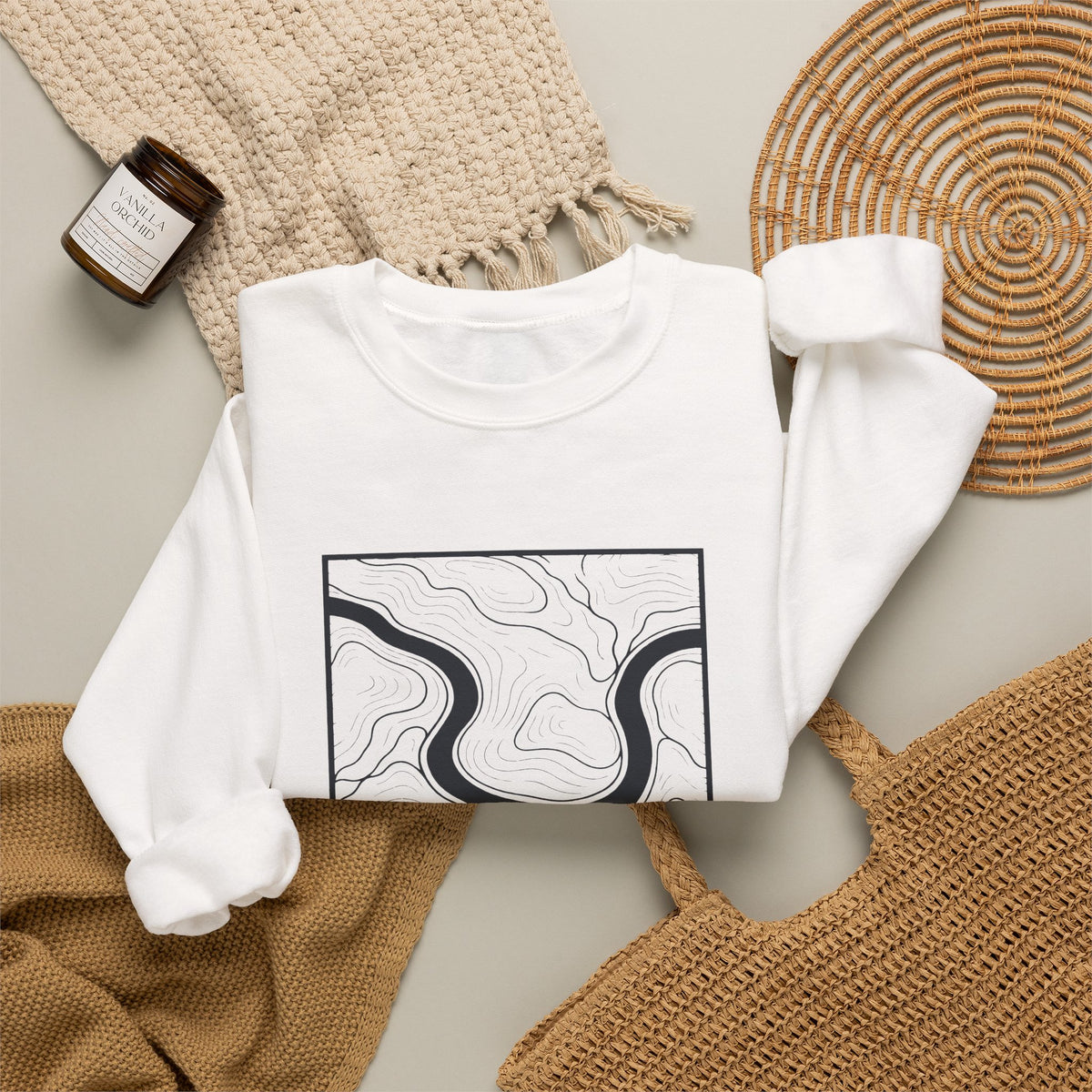 Nashville Topo Map Crewneck Sweatshirt