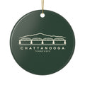 Chattanooga Walnut Street Bridge Ornament (Forest Green)