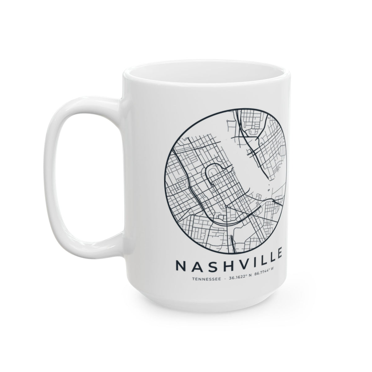 Nashville Street Map Mug