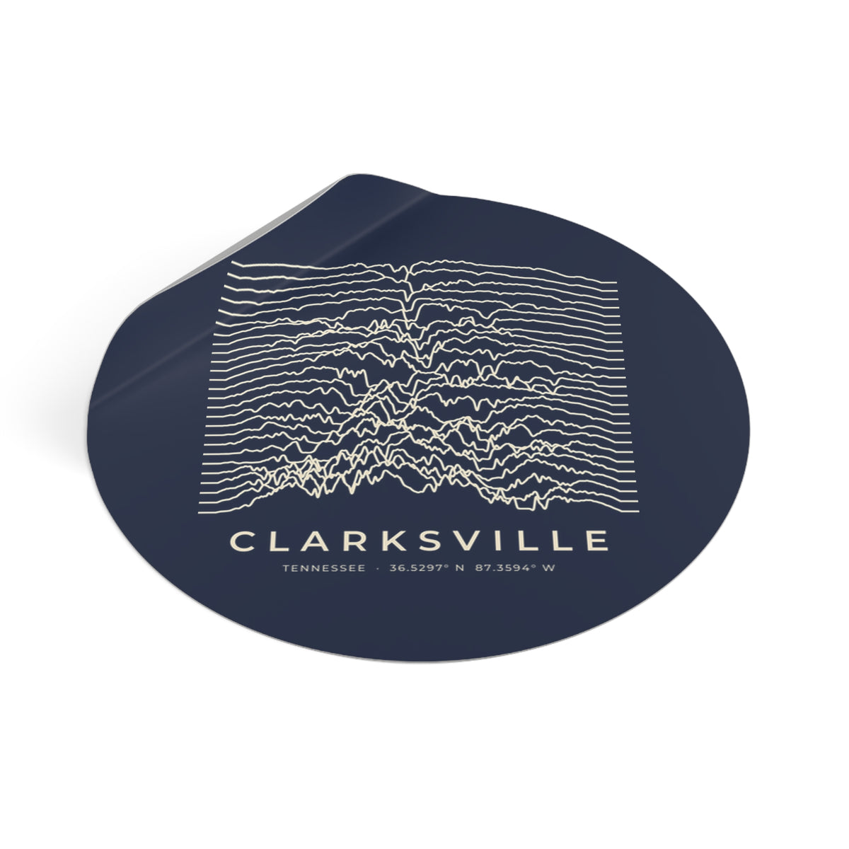 Clarksville Ridgeline Sticker (Navy)