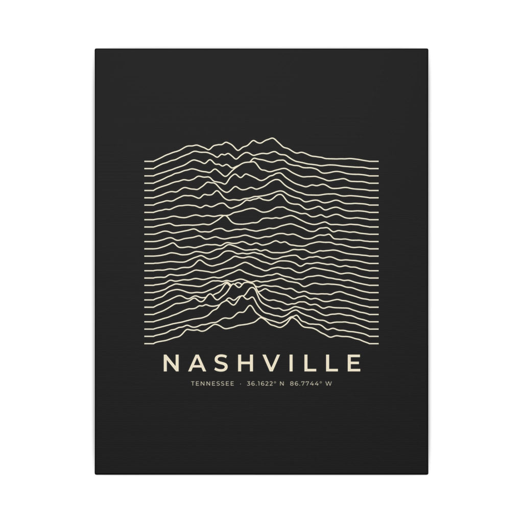 Nashville Ridgeline Canvas Print (Black)