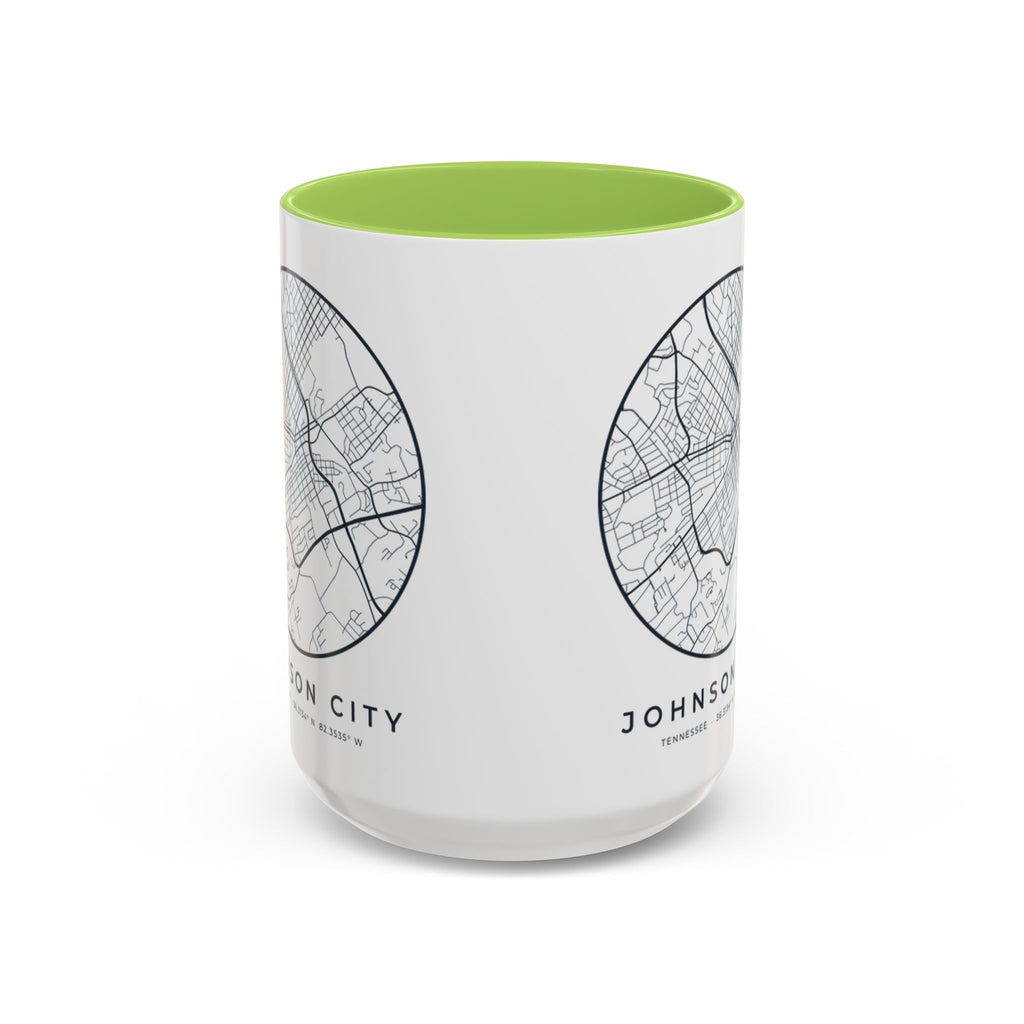 Johnson City Street Map Accent Mug