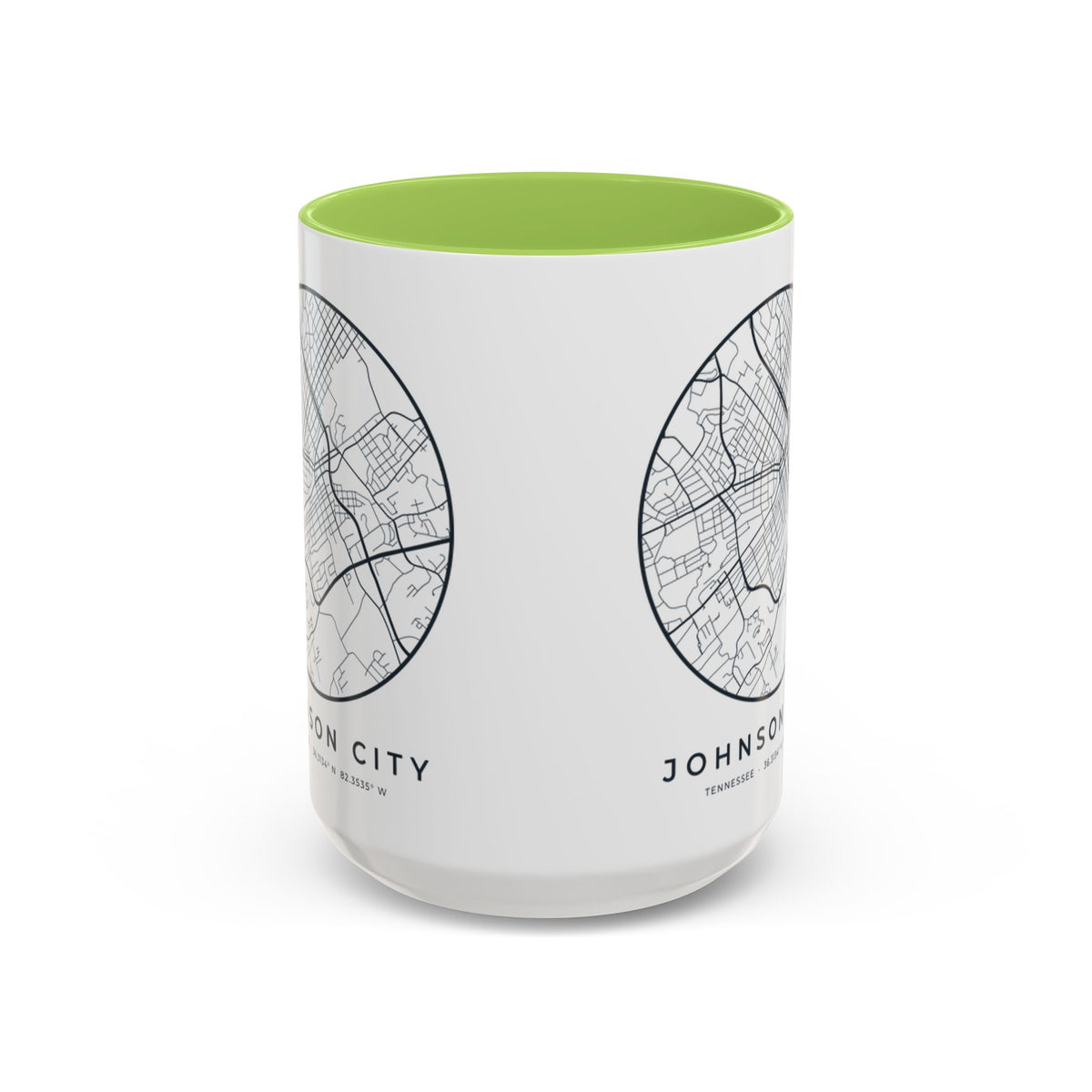 Johnson City Street Map Accent Mug