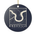 Knoxville Topo Map Ornament (Navy)