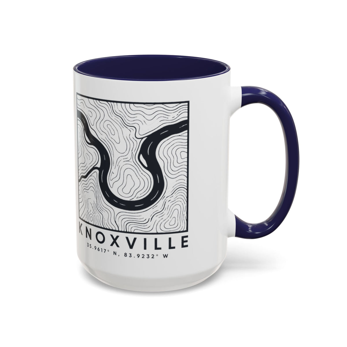 Knoxville Topo Map Accent Mug
