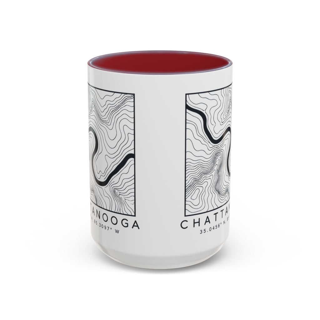Chattanooga Topo Map Accent Mug