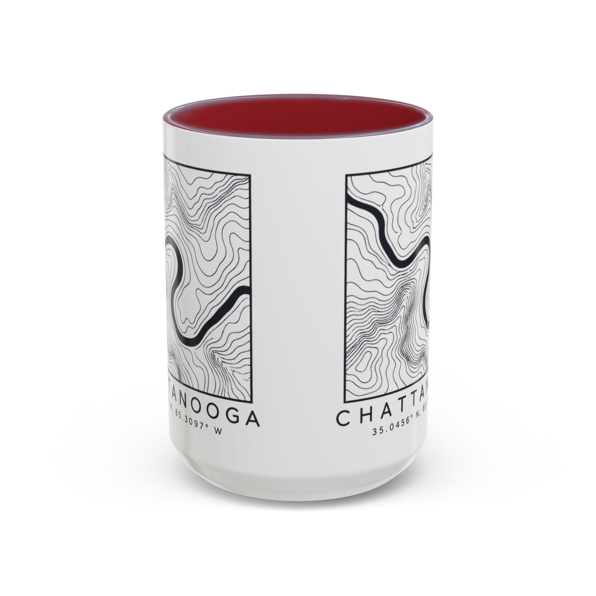 Chattanooga Topo Map Accent Mug