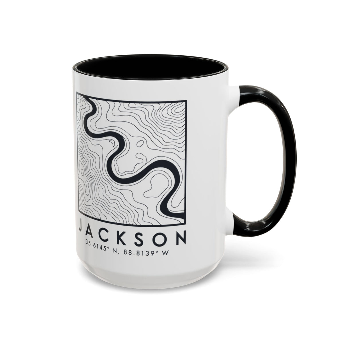 Jackson Topo Map Accent Mug