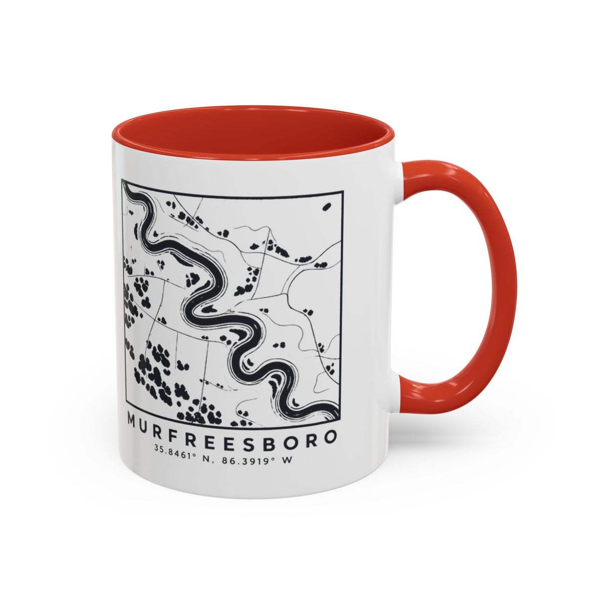 Murfreesboro Topo Map Accent Mug