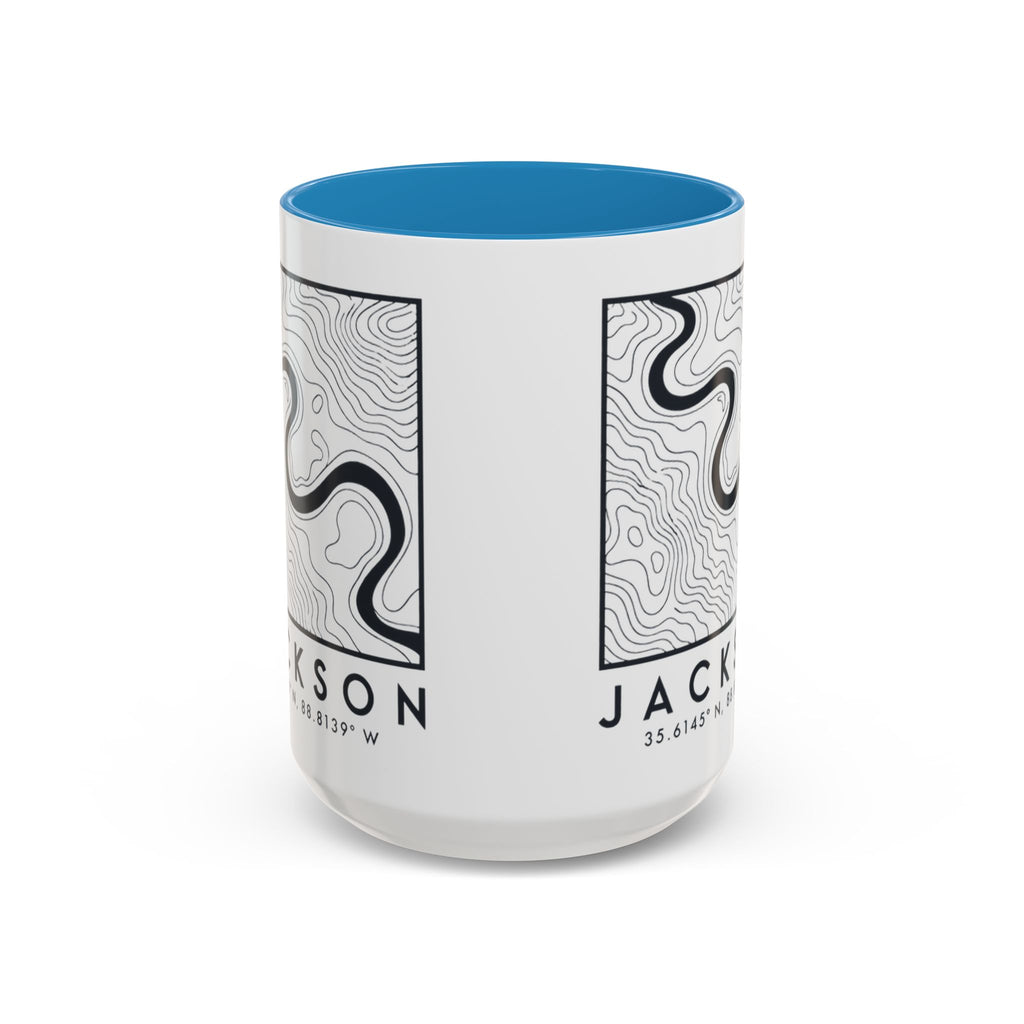 Jackson Topo Map Accent Mug