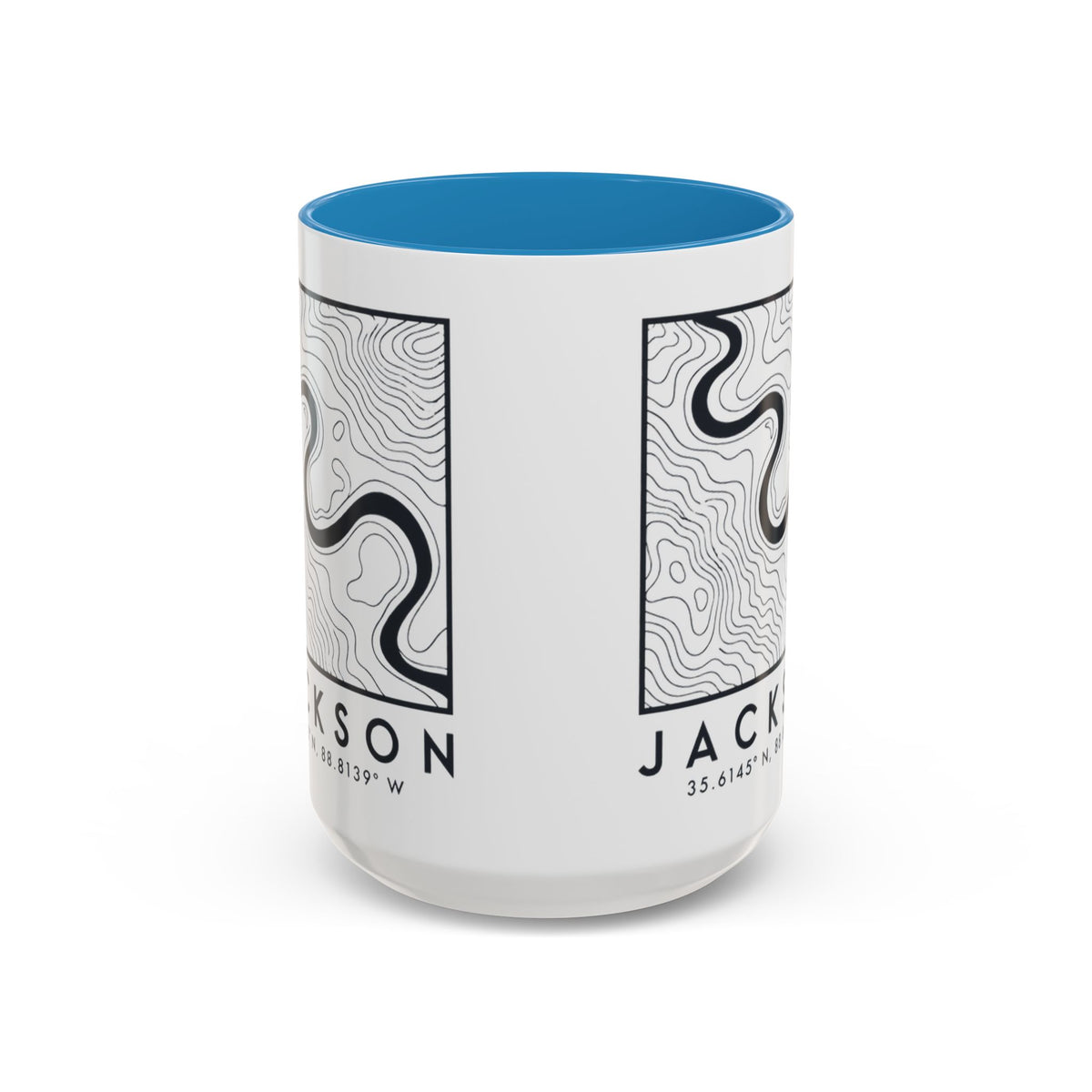 Jackson Topo Map Accent Mug