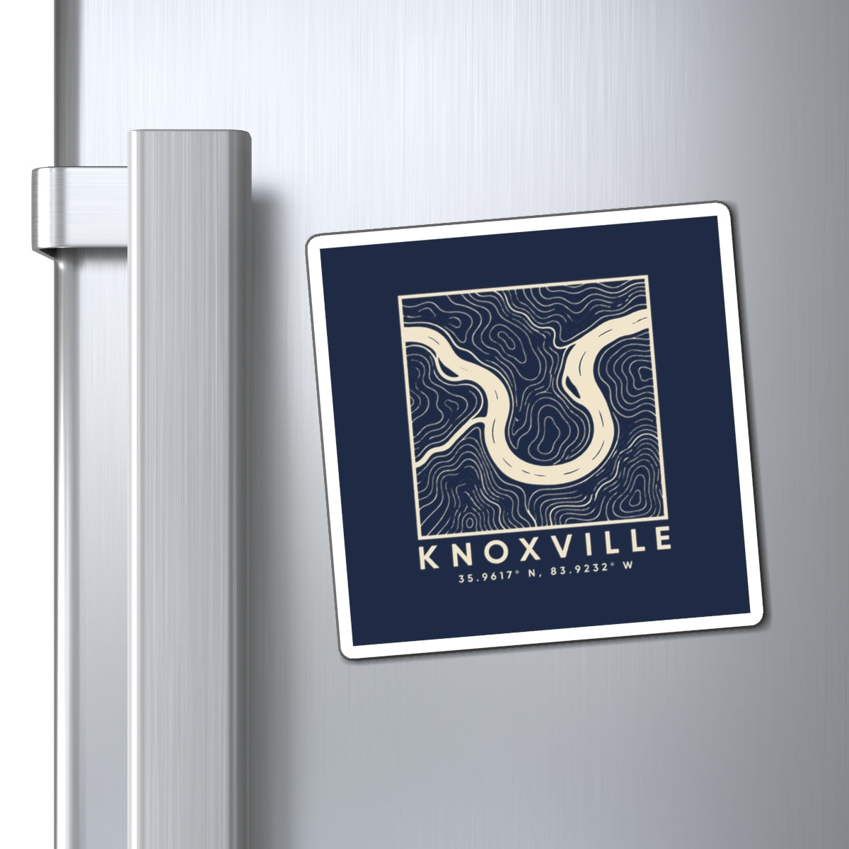 Knoxville Topo Map Magnet (Navy)