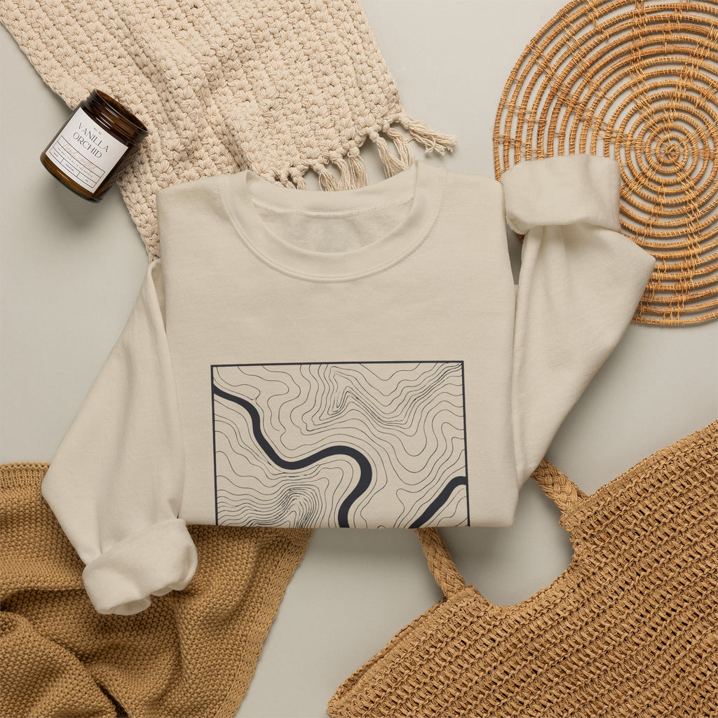 Chattanooga Topo Map Crewneck Sweatshirt