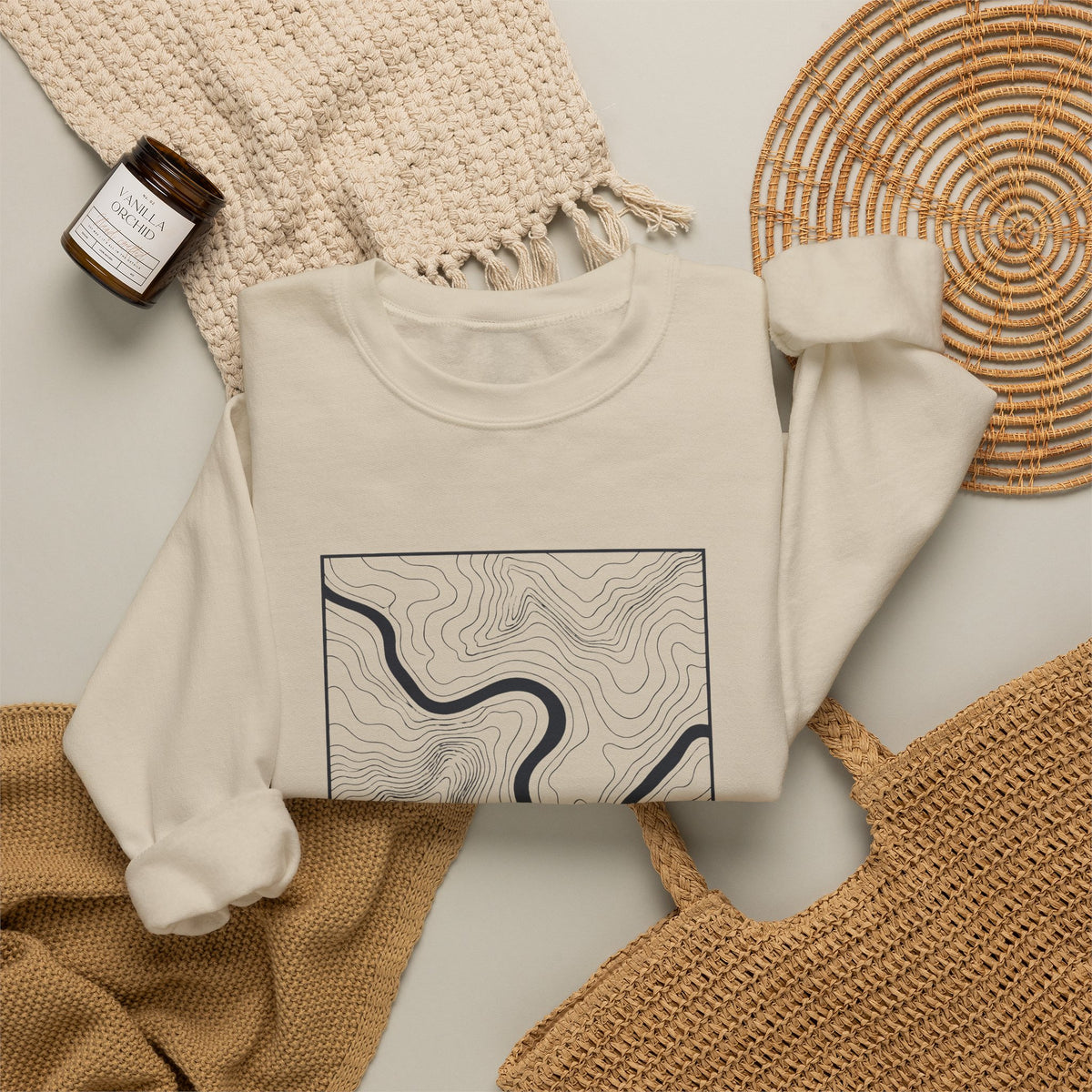 Chattanooga Topo Map Crewneck Sweatshirt