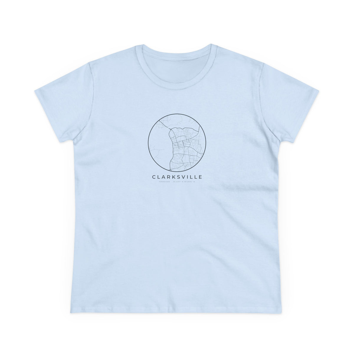 Clarksville Street Map Women's T-Shirt