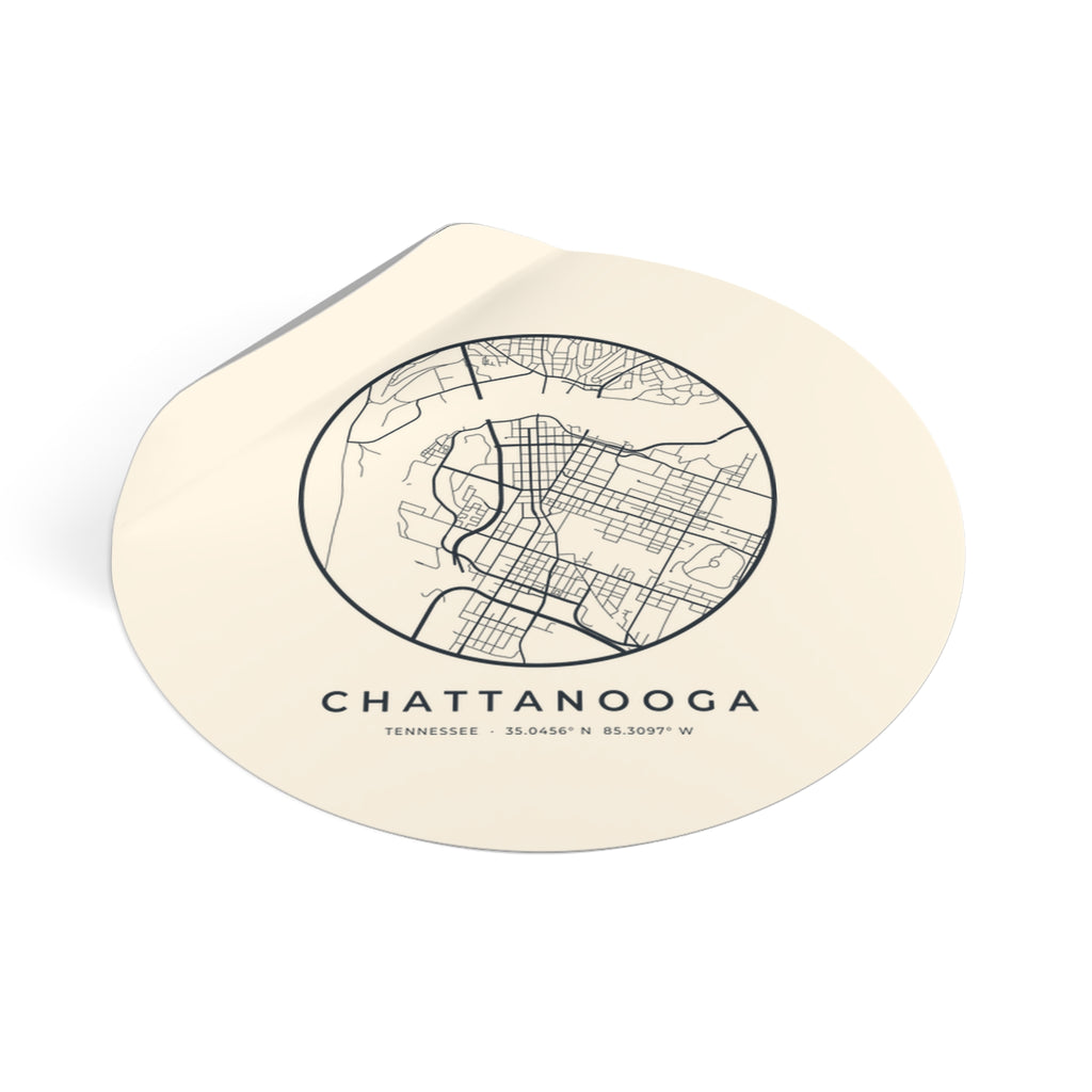 Chattanooga Street Map Sticker