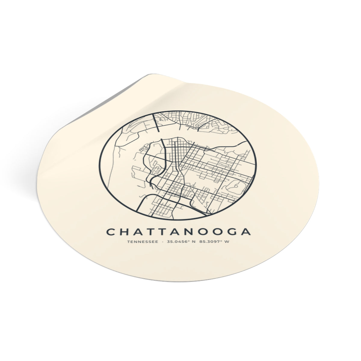 Chattanooga Street Map Sticker
