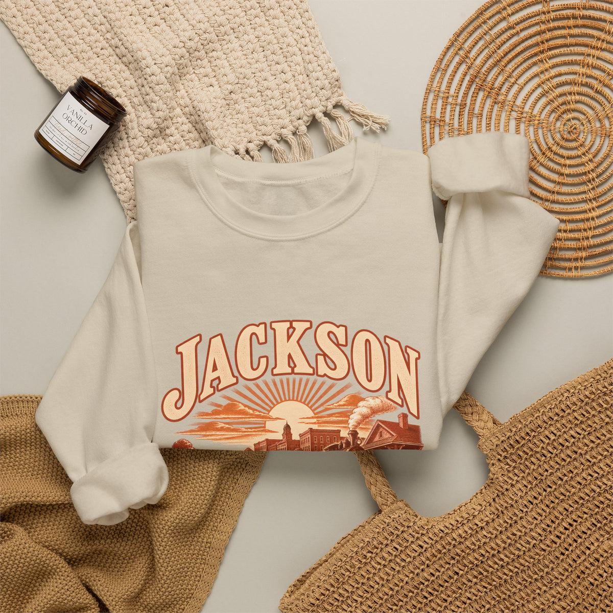 Jackson Engraved Valley Crewneck Sweatshirt
