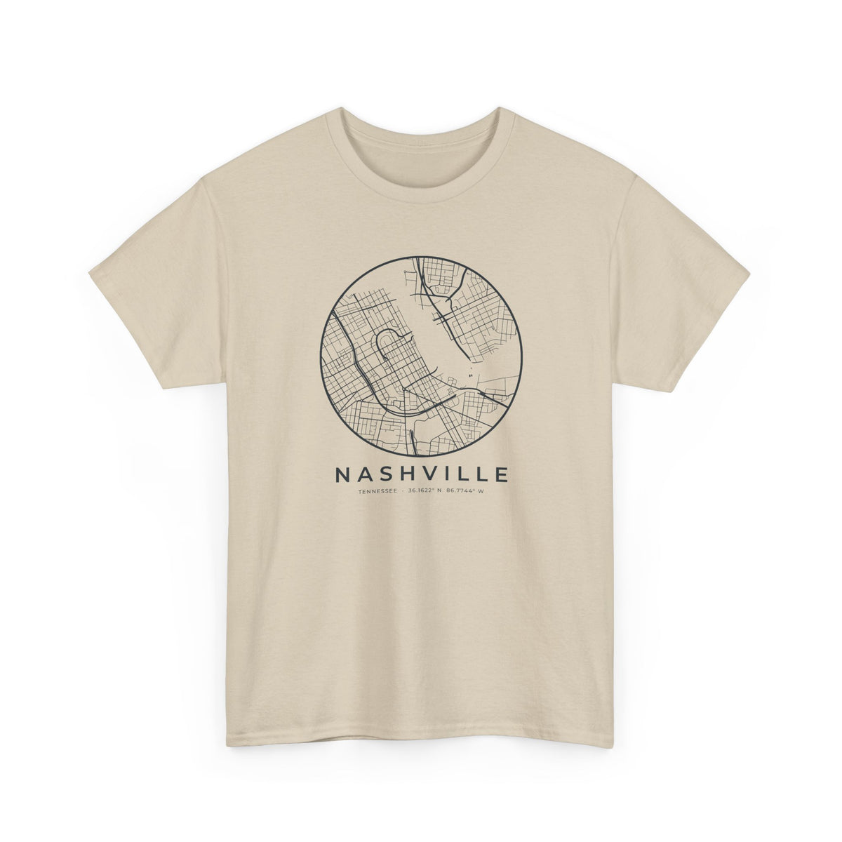 Nashville Street Map T-Shirt