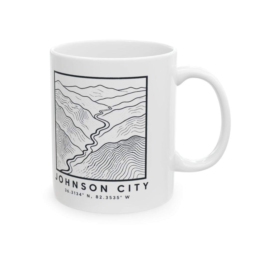 Johnson City Topo Map Mug