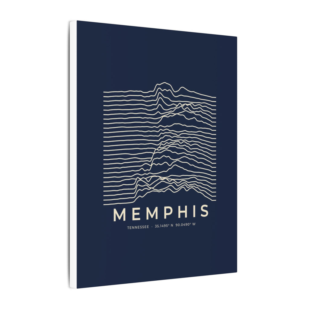 Memphis Ridgeline Canvas Print (Navy)