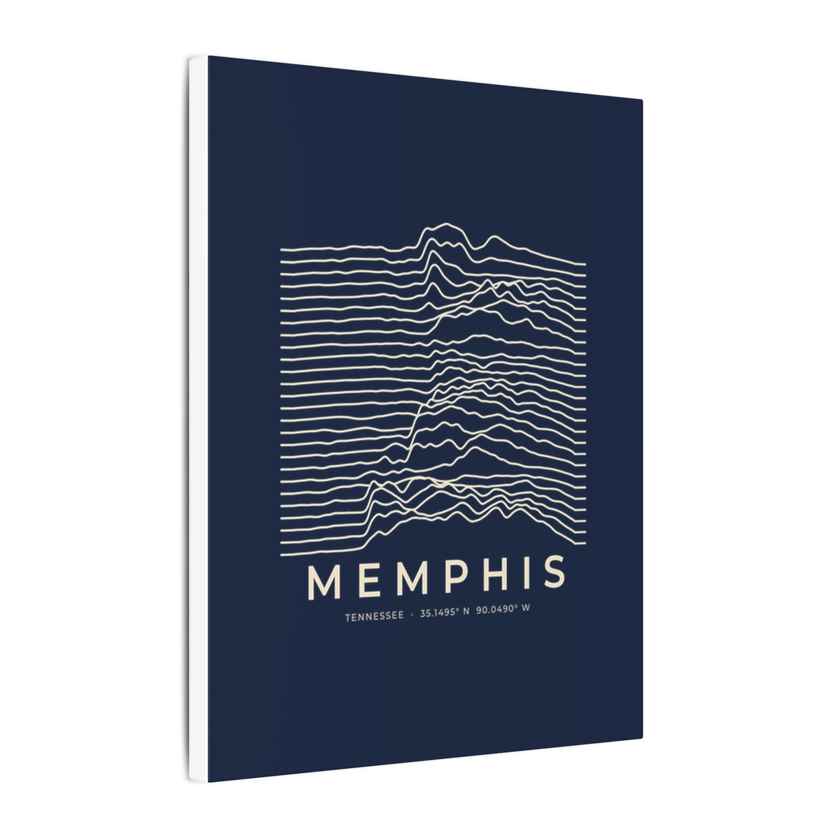 Memphis Ridgeline Canvas Print (Navy)