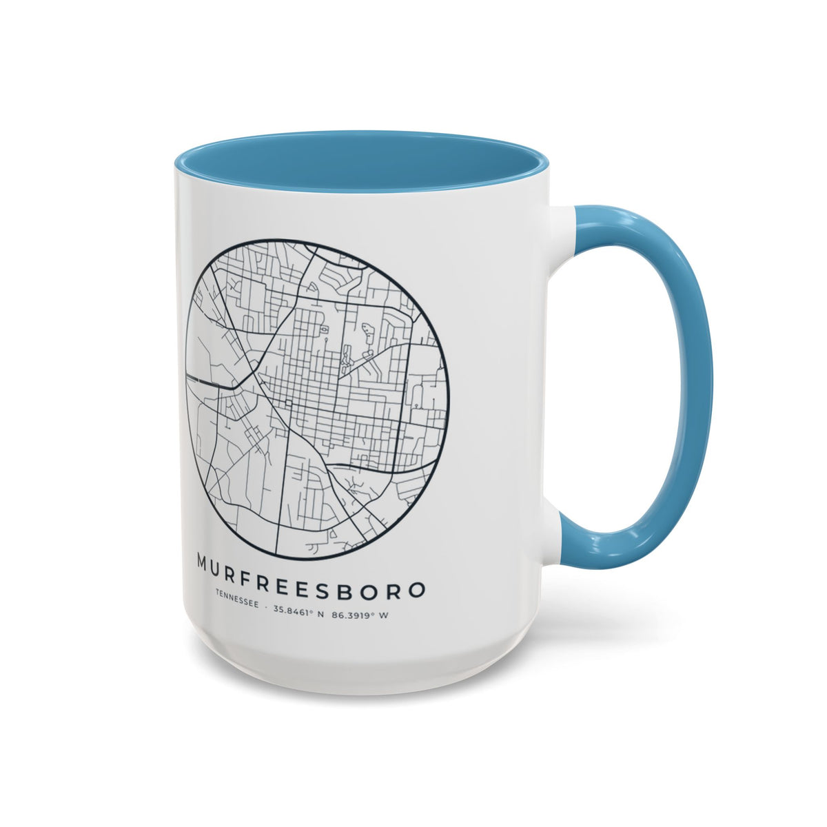 Murfreesboro Street Map Accent Mug