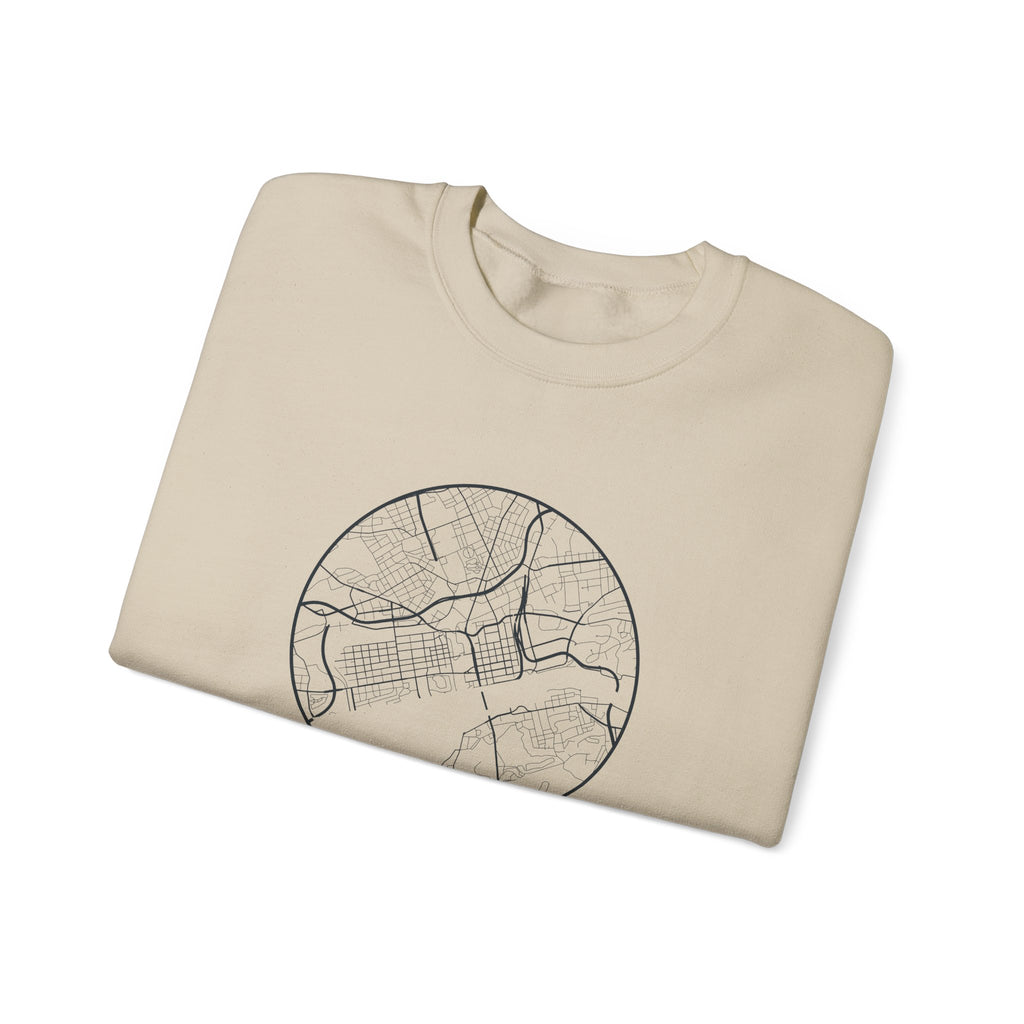 Knoxville Street Map Crewneck Sweatshirt