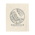 Nashville Street Map Blanket